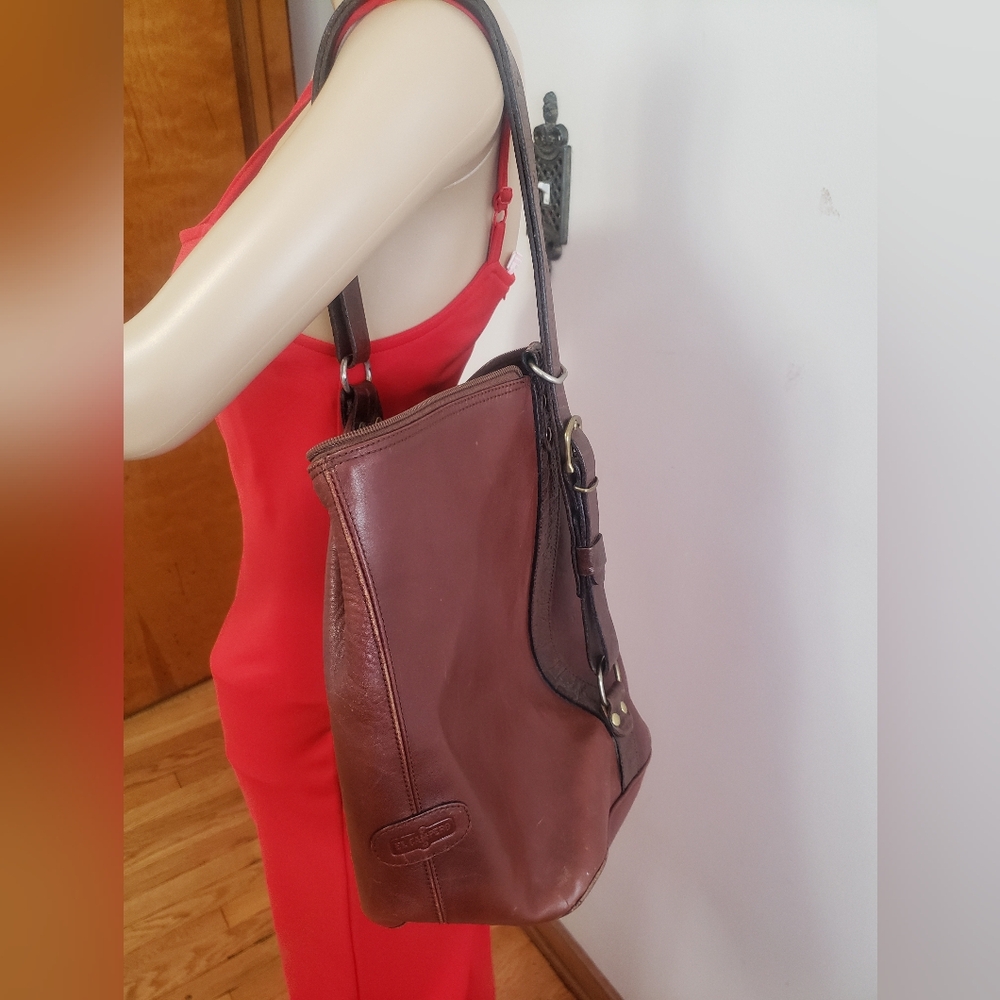Vintage Made In Italy El Campero Genuine Leather Shoulder Bag
